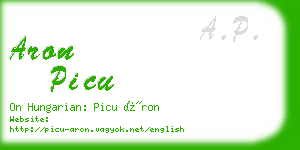 aron picu business card